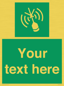 Custom sign safe condition Emergency position beacon